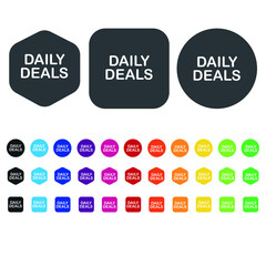daily deals set of icons