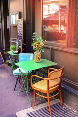 French restaurant - table on the street - 487991032