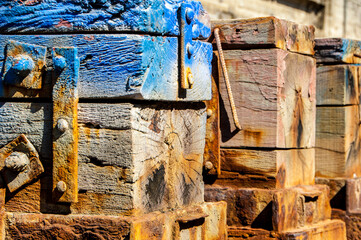 Particolari vari di geometrie colorate