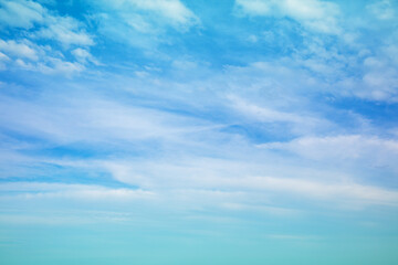 Blue sky with clouds. Abstract nature sky background