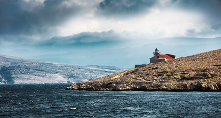 Latarnia Morska Na Wyspie Otok Prvic - Chorwacja 