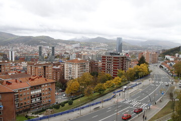 View of Bilbao from a neighborhood on the hill