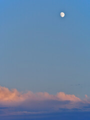 Moon on the sky