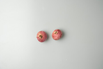 red onion on a white background