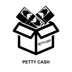 Petty cash icon isolated on white background vector illustration.