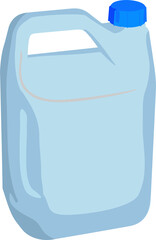 White polyethylene liquid canister, empty
