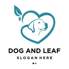 leaf dog and love logo