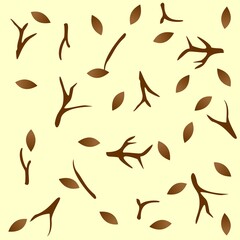 Brown leaves pattern background