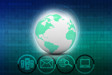 3d illustration of Data sharing concept