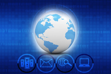 3d illustration of Data sharing concept