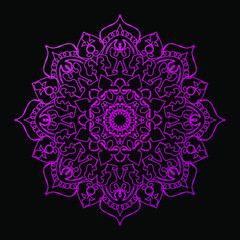 Circular pattern mandala art decoration elements