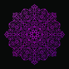 Circular pattern mandala art decoration elements