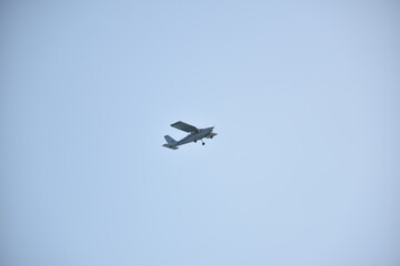 Perspective view of light aircraft in flight