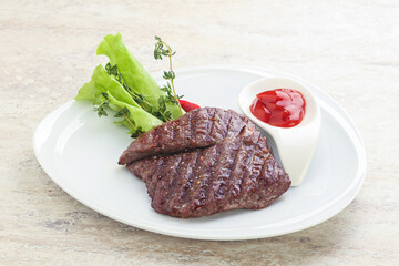 Grilled machete skirt beef steak
