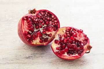 Ripe sweet rube pomegranate fruit