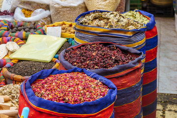 Herbs on sale in the market, Acre (Akko)