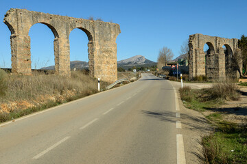 Ruins of a roman aqueduct near Ronda on Andalusia, Spain