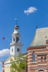 Tower of the historic Jozefkerk church in Assen, Netherlands - obrazy, fototapety, plakaty