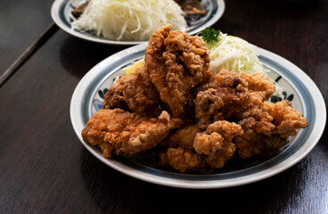 Japanese Chicken Karaage Set with Rice