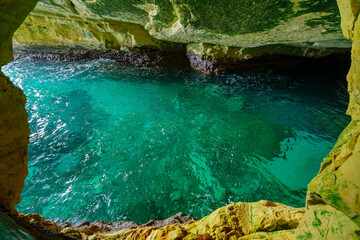 Rosh HaNikra grottoes, Western Galilee coast of the Mediterranean Sea