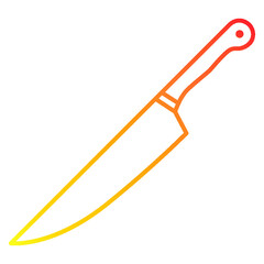 Illustration of kitchen knife design icon