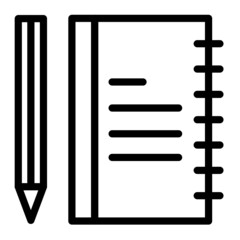 pencil and note icon
