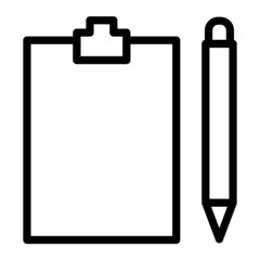 pen and note icon
