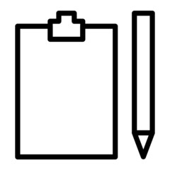 pencil and note icon
