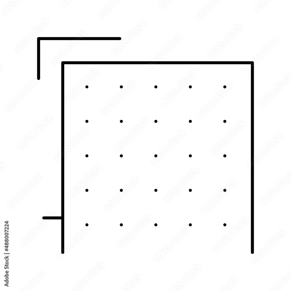 Poster building material layer line icon vector illustration