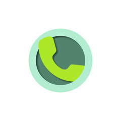 Icon phone green light green dark green