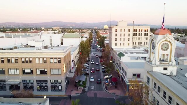 Santa Ana, California, Downtown, Aerial Flying, Amazing Landscape