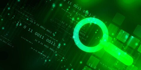 search button 2d illustration