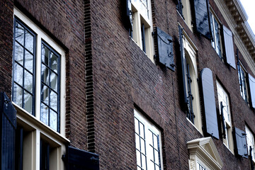 Brick building in the Netherlands - classic dutch house