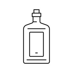drink bottle line icon vector illustration