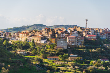 Fototapeta na wymiar View of Mazzarino, Caltanissetta, Sicily, Italy, Europe