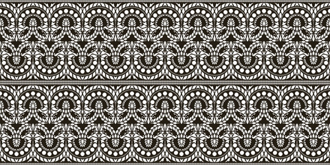 Traditional indian background. Seamless pattern.Vector. 伝統的なインドのパターン