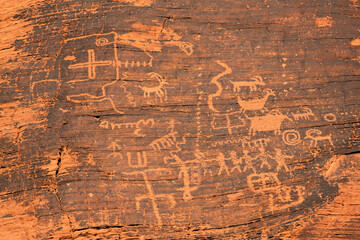 Fototapeta premium Petroglyphs in the Valley of Fire