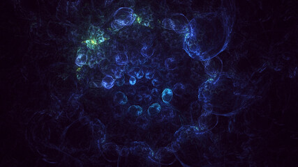 3D rendering abstract fractal light background