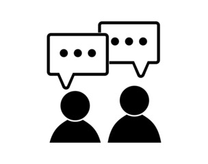 discussion people icon vector. talk with  friends.