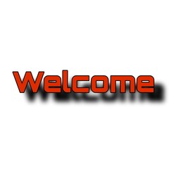 Welcome Lettering text isolated on white background