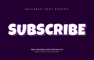 Fototapeta premium subscribe editable text effect template