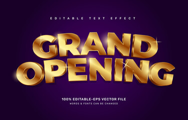 Gold Grand Opening text effect