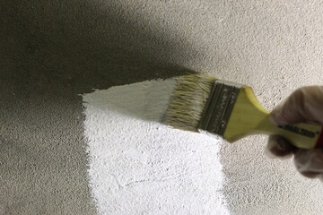 paint brush and paint