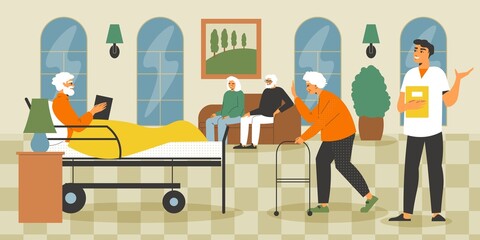 Nursing Home Flat Background