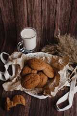cup of milk and cookies