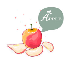 illustration of apple