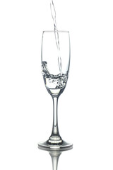 glass wine isolated on white background.