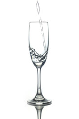 glass wine isolated on white background.