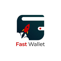 Fast Payment Wallet Logo Vector Icon Illustration
