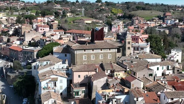 Il centro storico di Formello, paese vicino Roma.
Vista aerea di Formello, paese vicino Roma, Lazio, Italia.